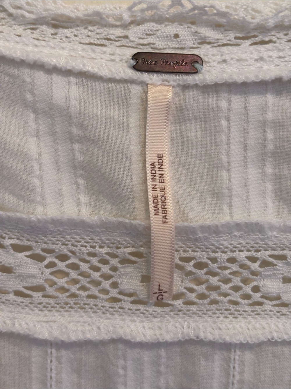 Free People White Embroidered V-Neck Peasant Blouse - Picture 4 of 4